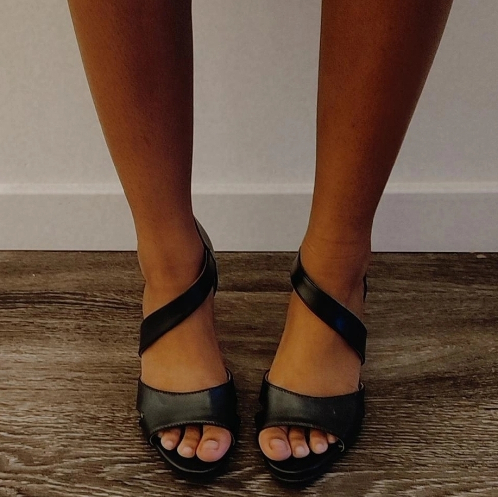 Life Stride Black Women's Heels Mega Black Vinci - Picture 2 of 9